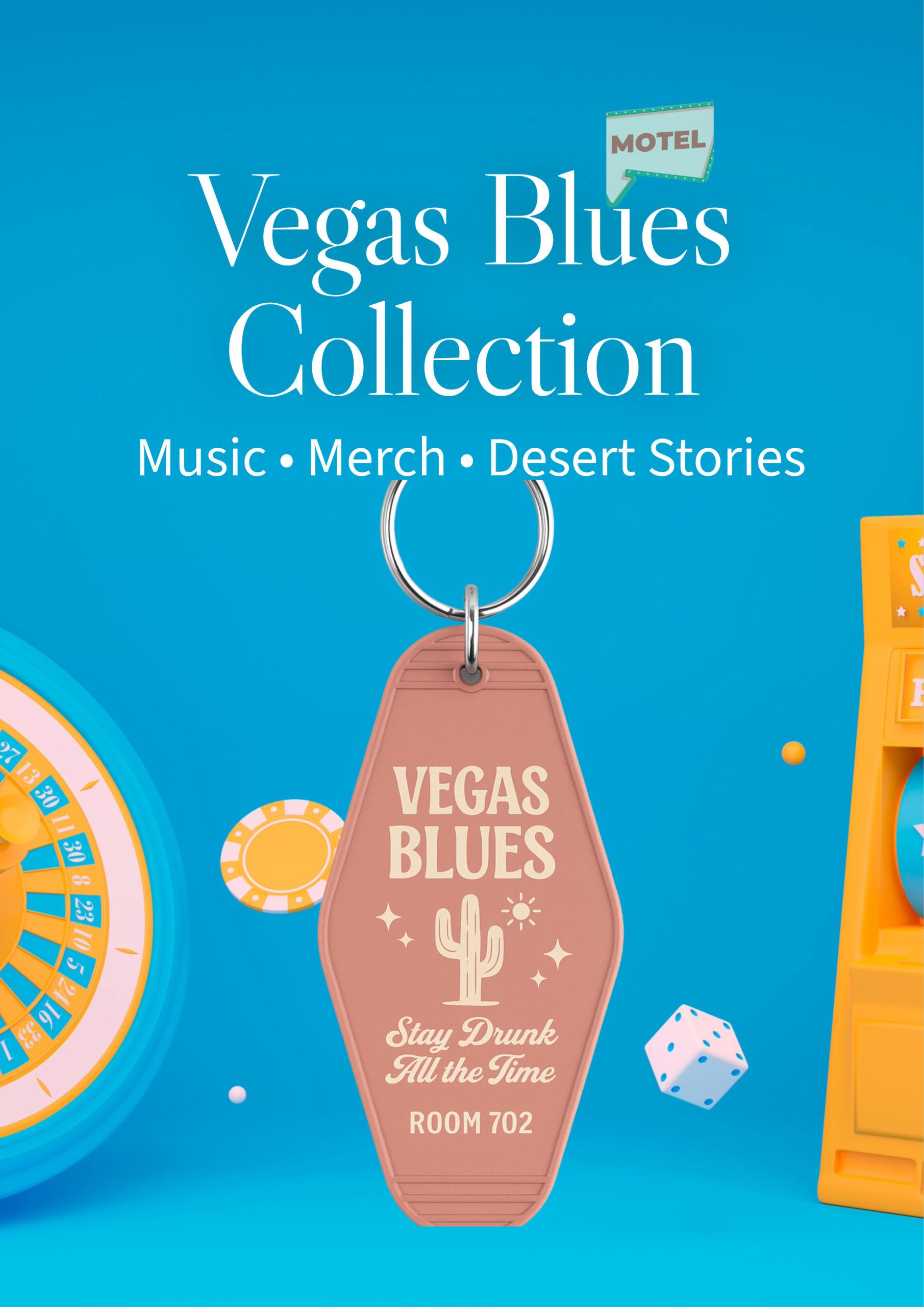 A lifestyle brand concept blending music, merchandise, desert storytelling, and Las Vegas-inspired design into a cohesive creative identity.