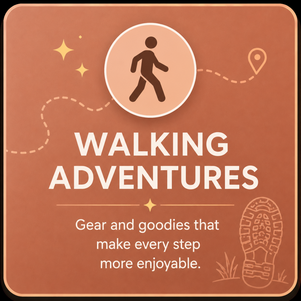 Walking Adventures icon representing scenic walks, local exploration, parks, trails, neighborhoods, and everyday adventures on foot.