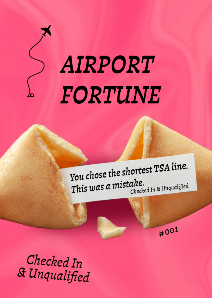 Original Fortune Cookies social media series graphic featuring bite-sized humor, observations, and playful wisdom by The Angelic Realm.